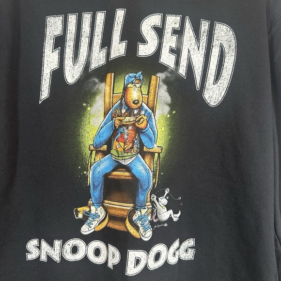 Full‎ Send Garphic Snoop Dogg Mens Long Sleeve Sweatshirt Size Medium Nelk Boys - Picture 2 of 7